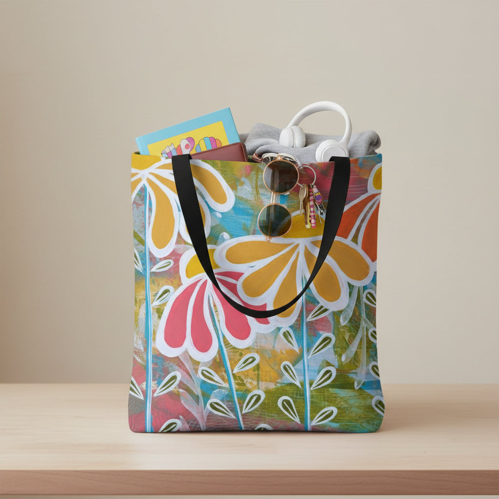 Wildflower Patch Canvas Tote