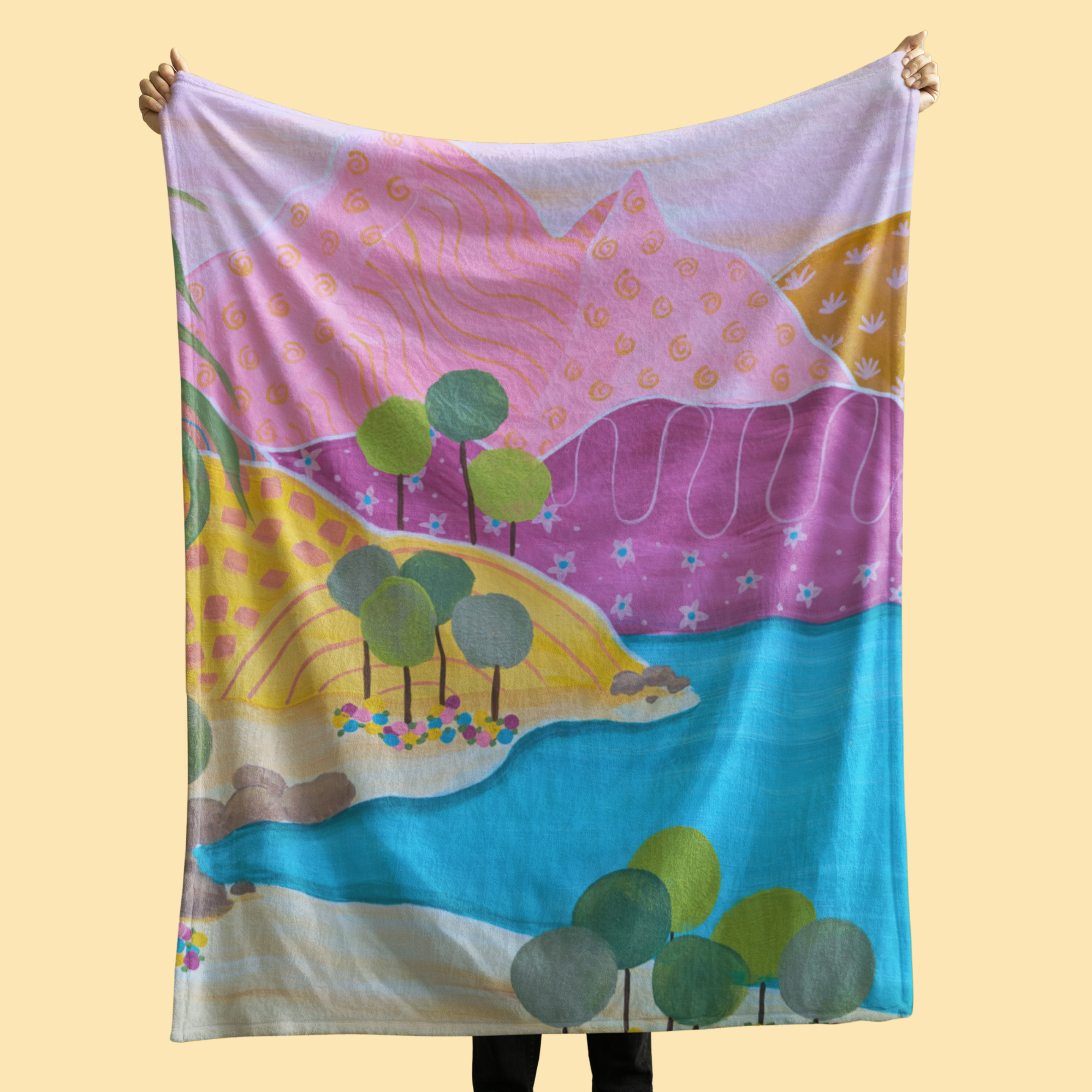 Pastel Dreamland Throw Blanket