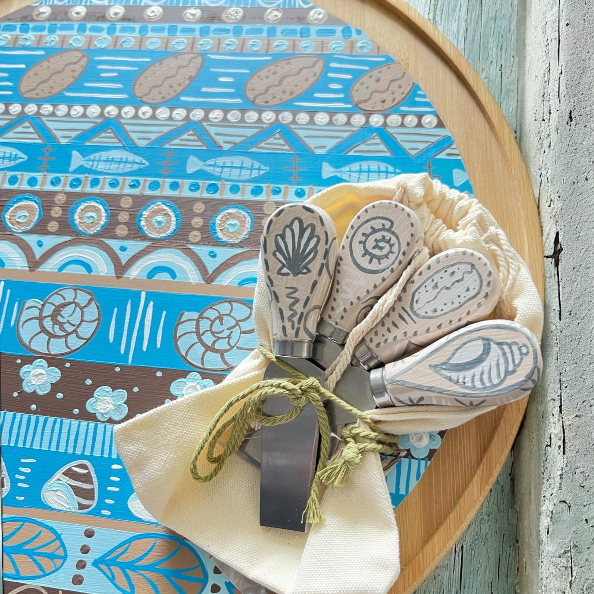 Coastal Compass Lasy Susan Set - Vicki Maree Creative