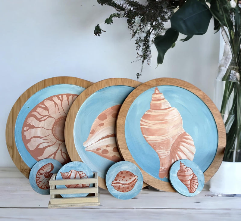 Coastal Shell Serving Set - Vicki Maree Creative