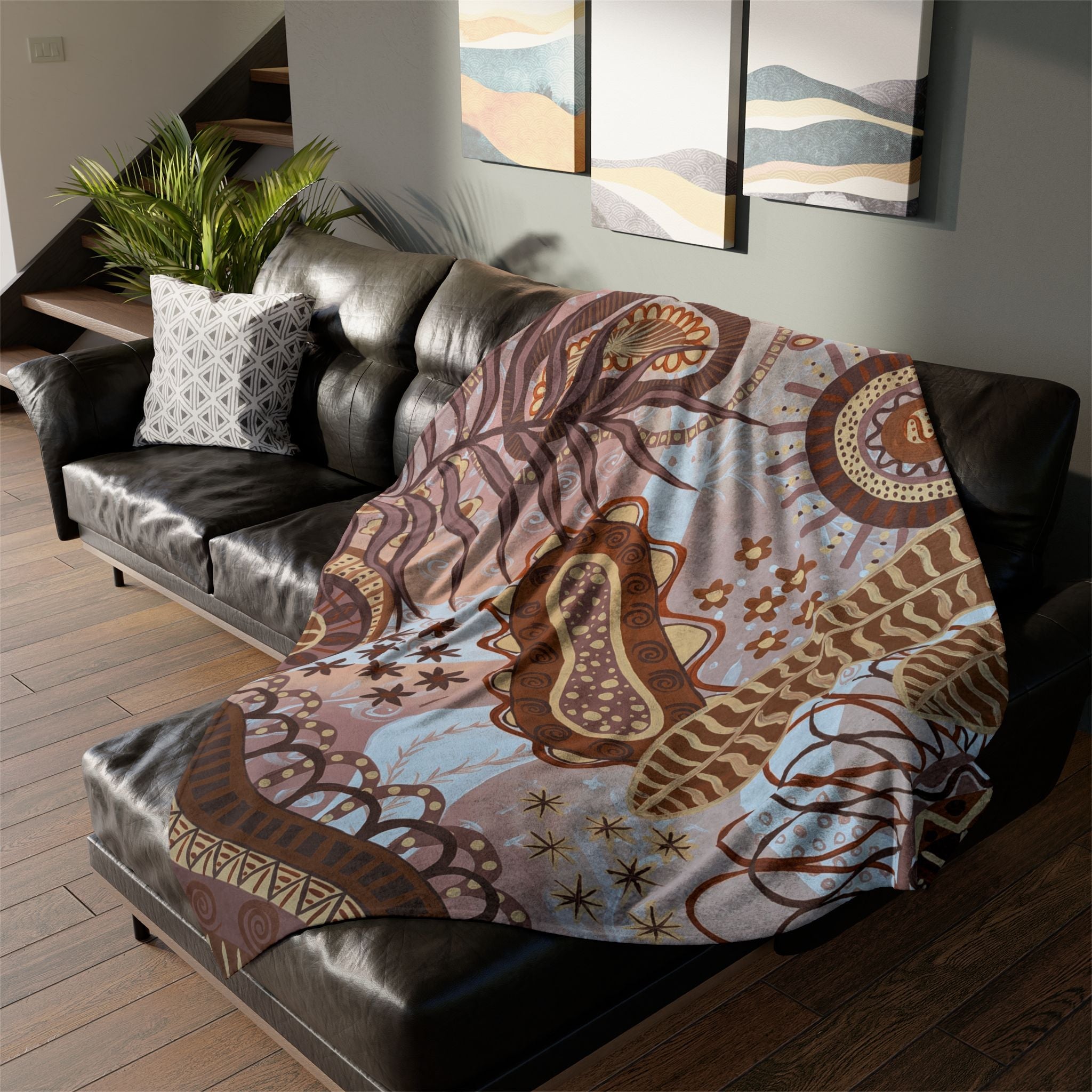 Desert Bloom Throw Blanket - Vicki Maree Creative