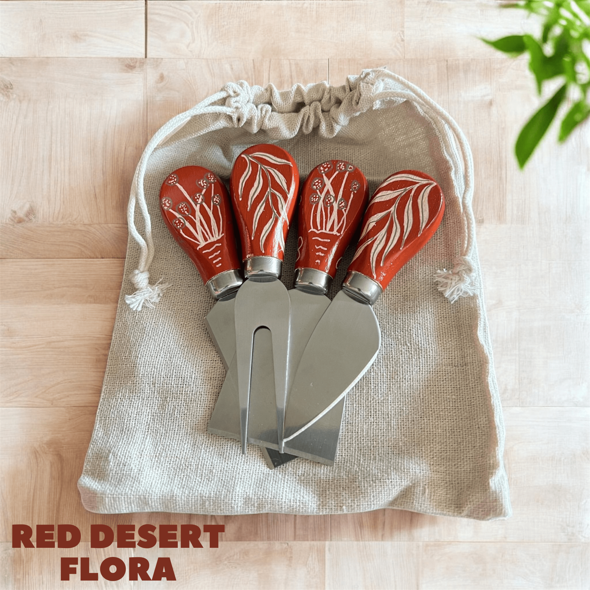 Hand - Painted Cheese Knife Sets - Vicki Maree Creative