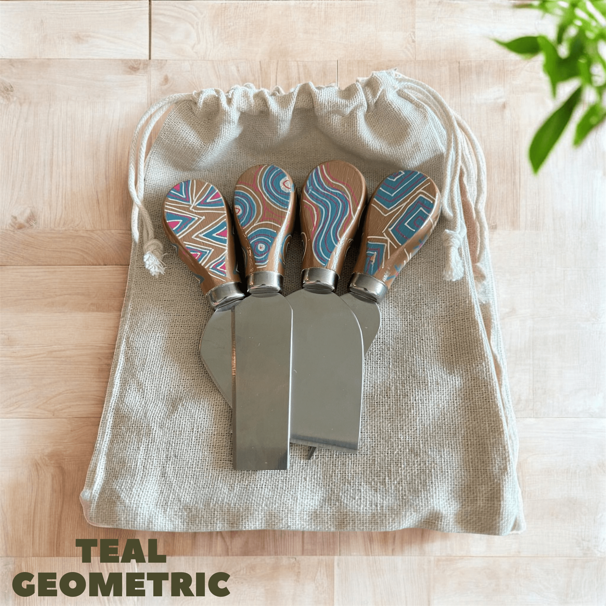 Hand - Painted Cheese Knife Sets - Vicki Maree Creative