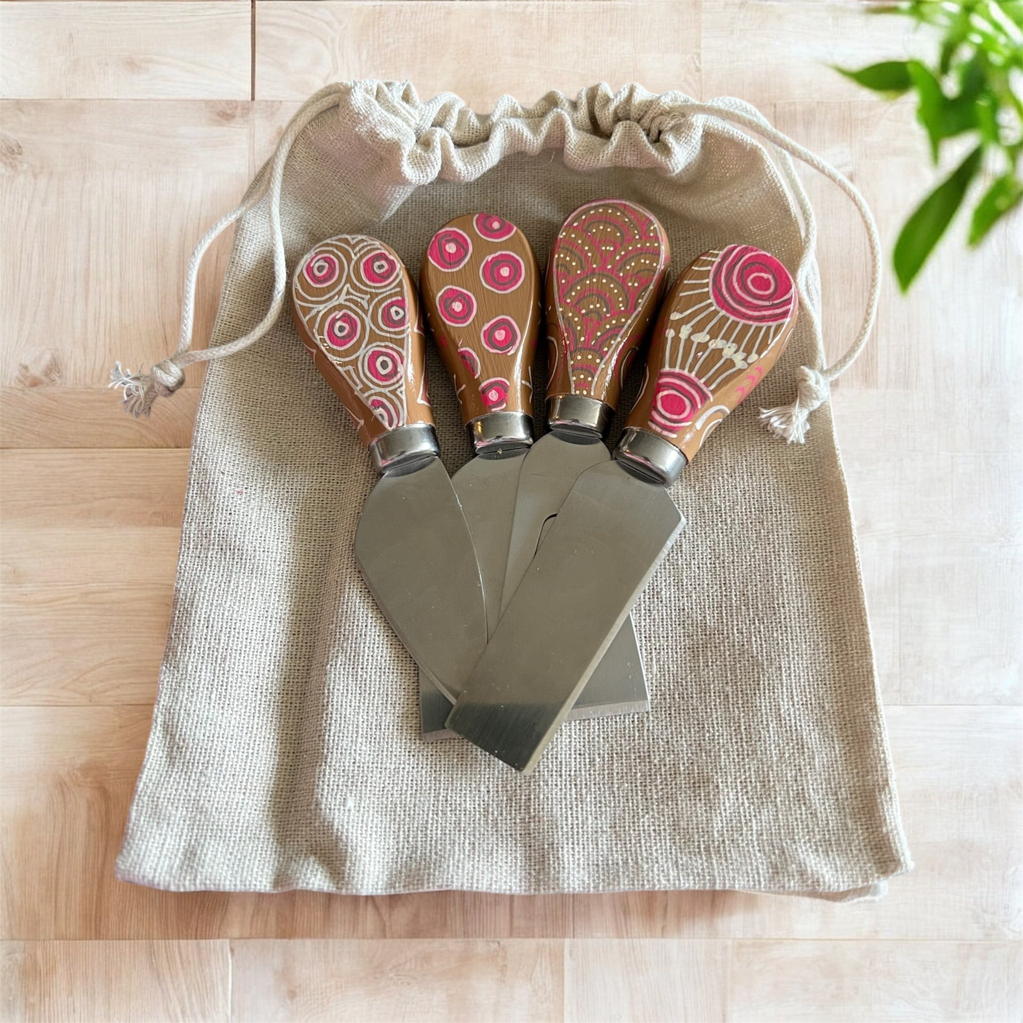 Hand - Painted Cheese Knife Sets - Vicki Maree Creative