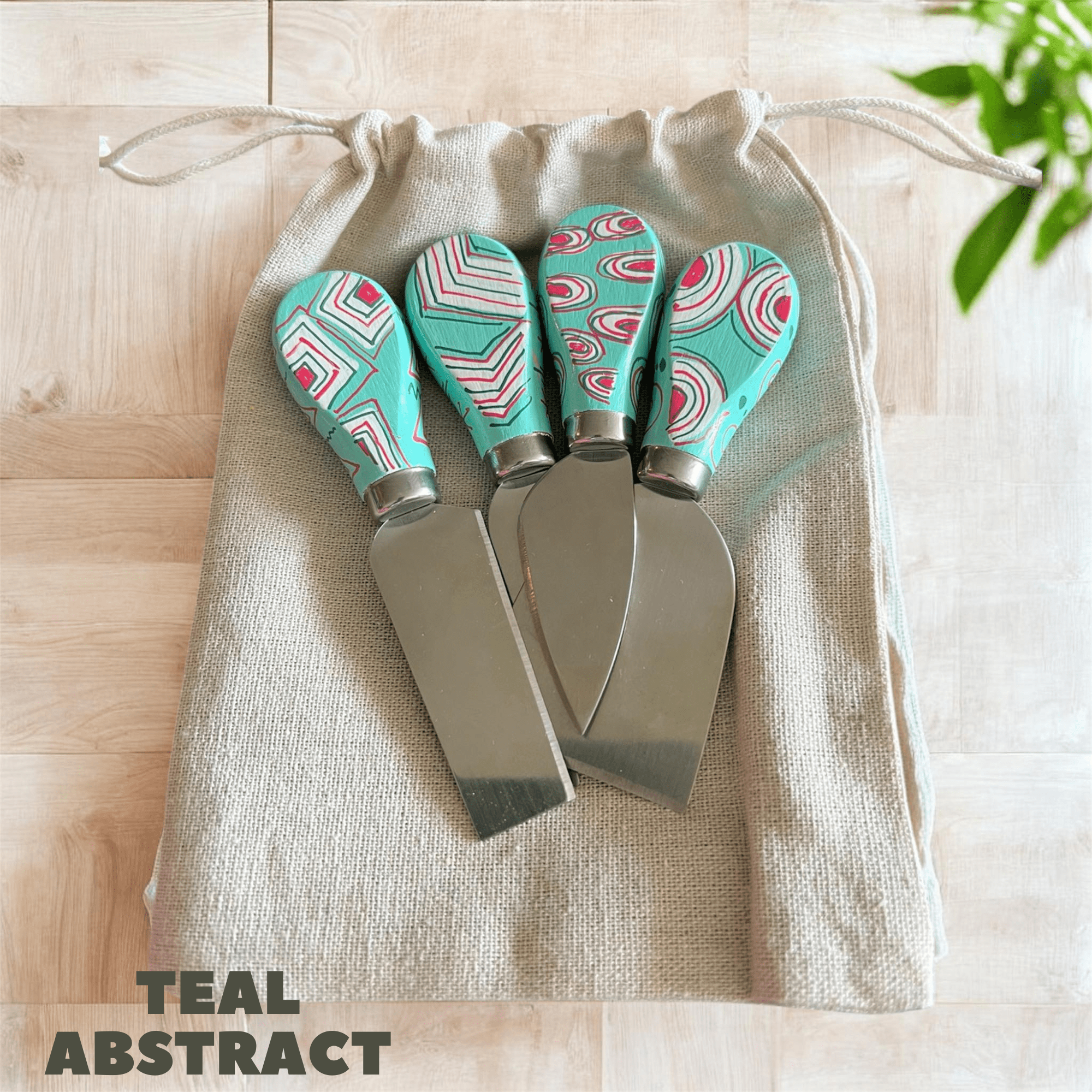 Hand - Painted Cheese Knife Sets - Vicki Maree Creative