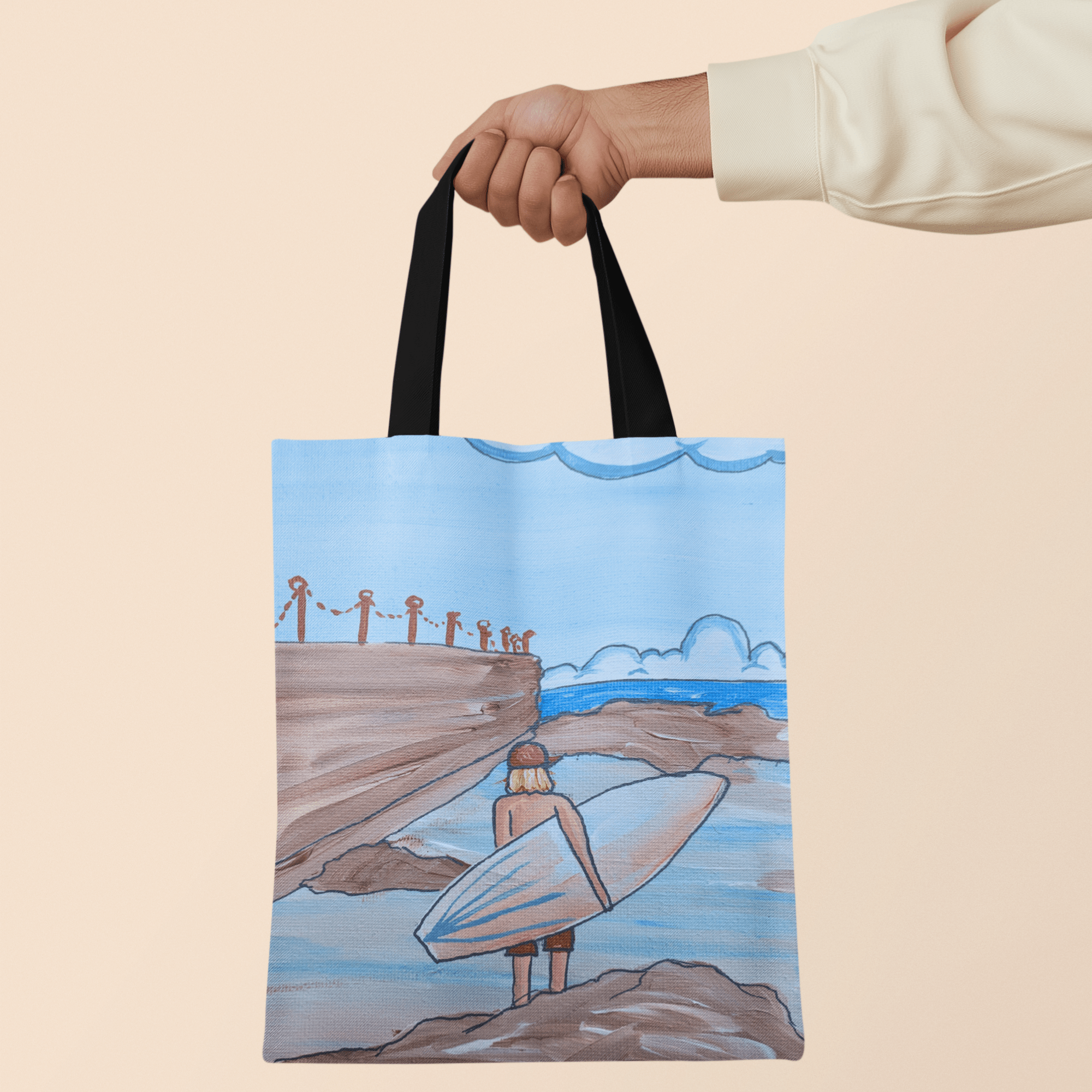 Newy Canoe Pool Canvas Tote - Vicki Maree Creative