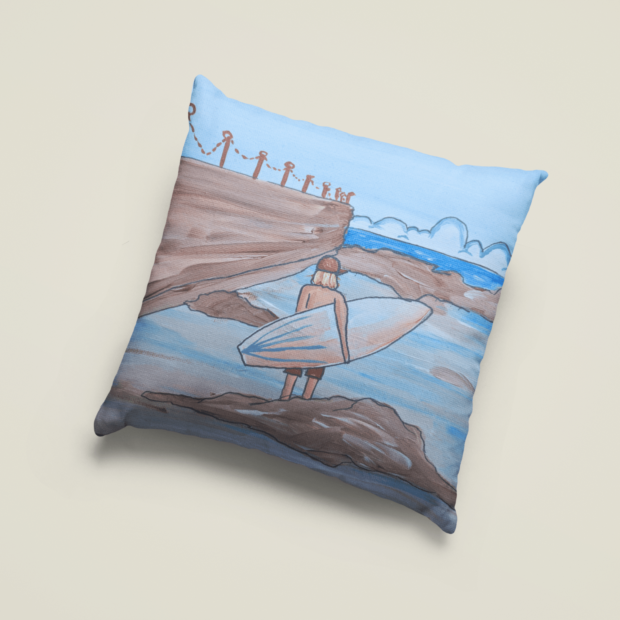 Newy Canoe Pool Cushion Cover - Vicki Maree Creative