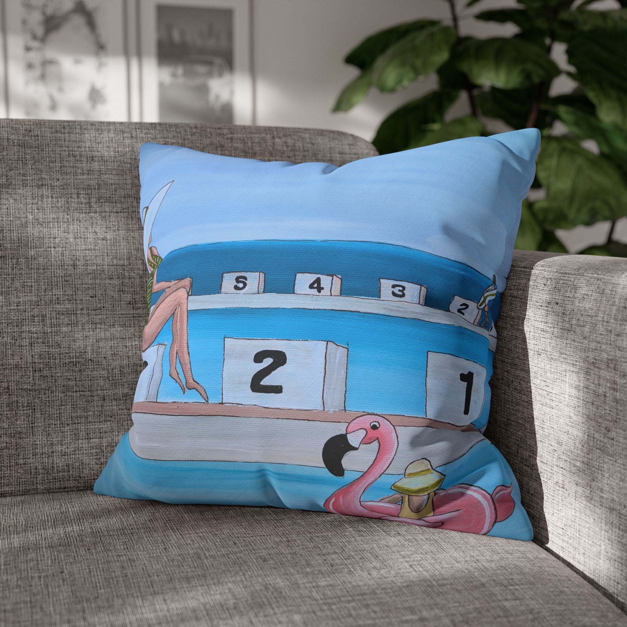 Ocean Pool Lanes Cushion Cover - Vicki Maree Creative