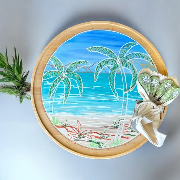 Palm Paradise Lasy Susan Set - Vicki Maree Creative