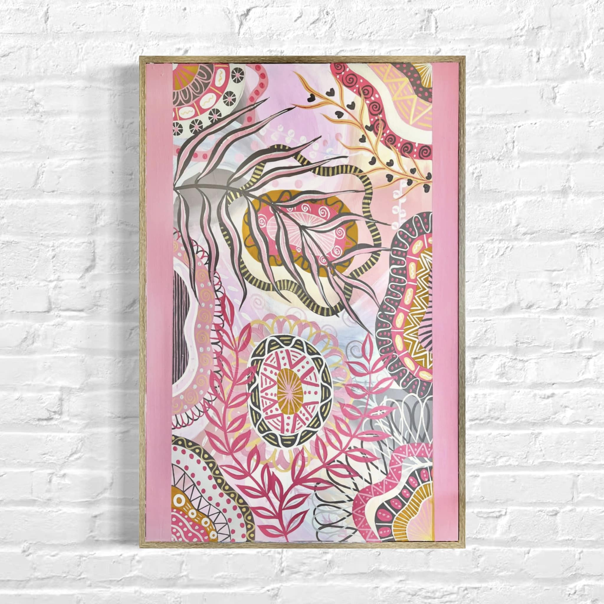 Pink Botanical Mosaic - Vicki Maree Creative