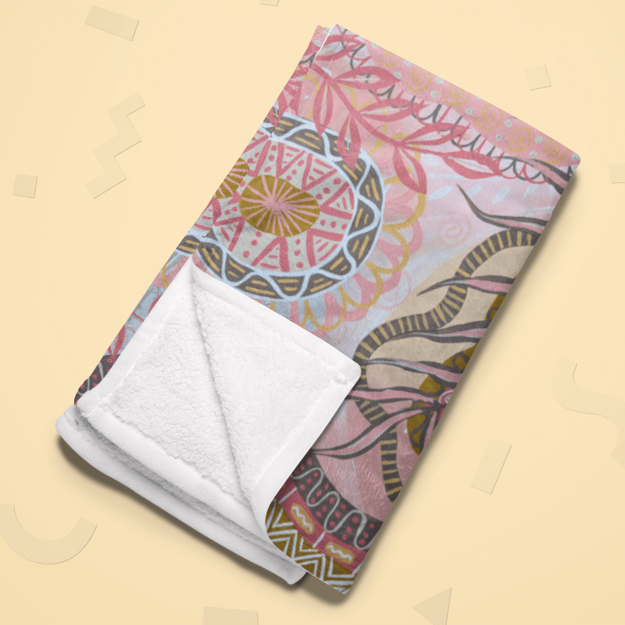 Sunset Mandala Throw Blanket - Vicki Maree Creative