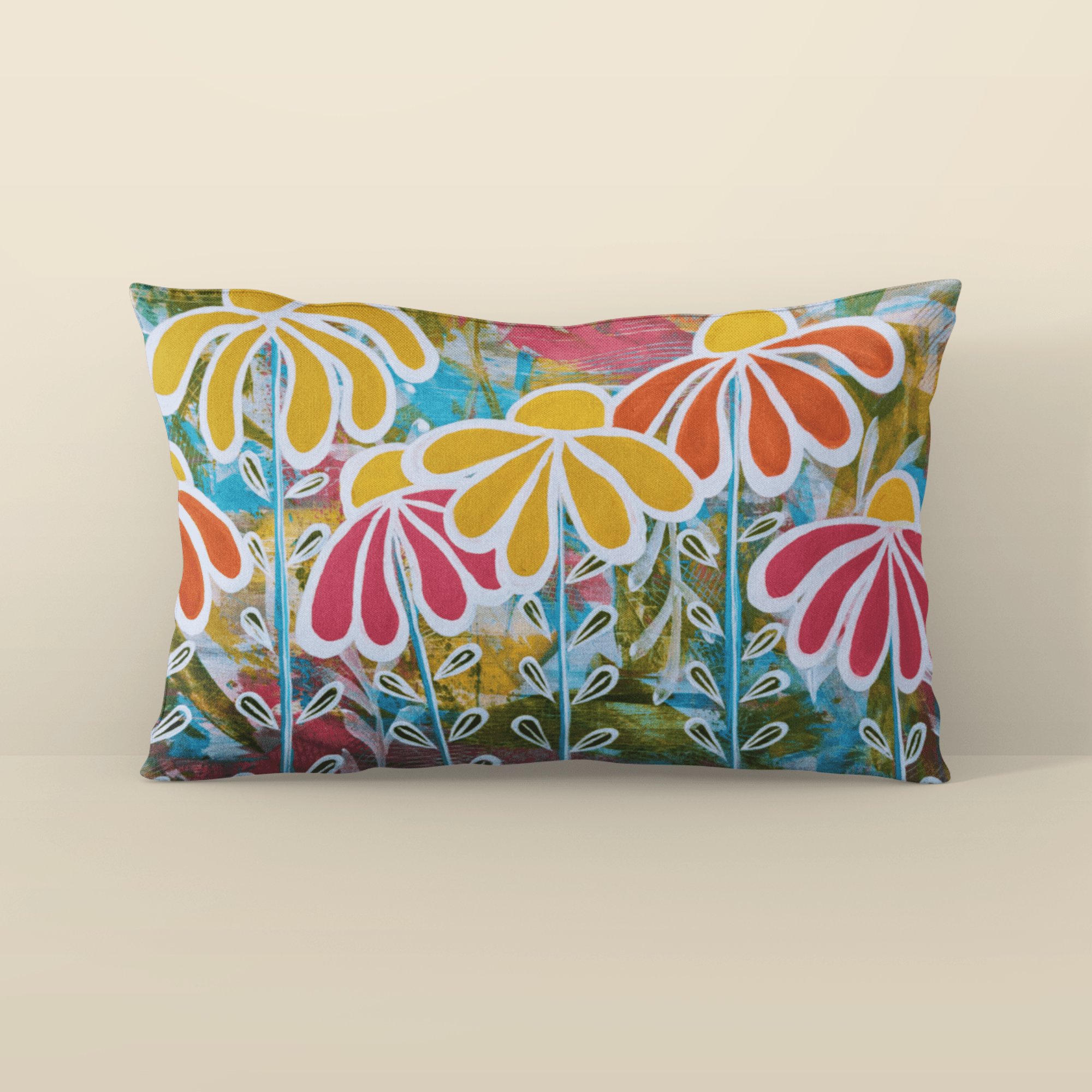 Teal Petals Pillowcase - Vicki Maree Creative