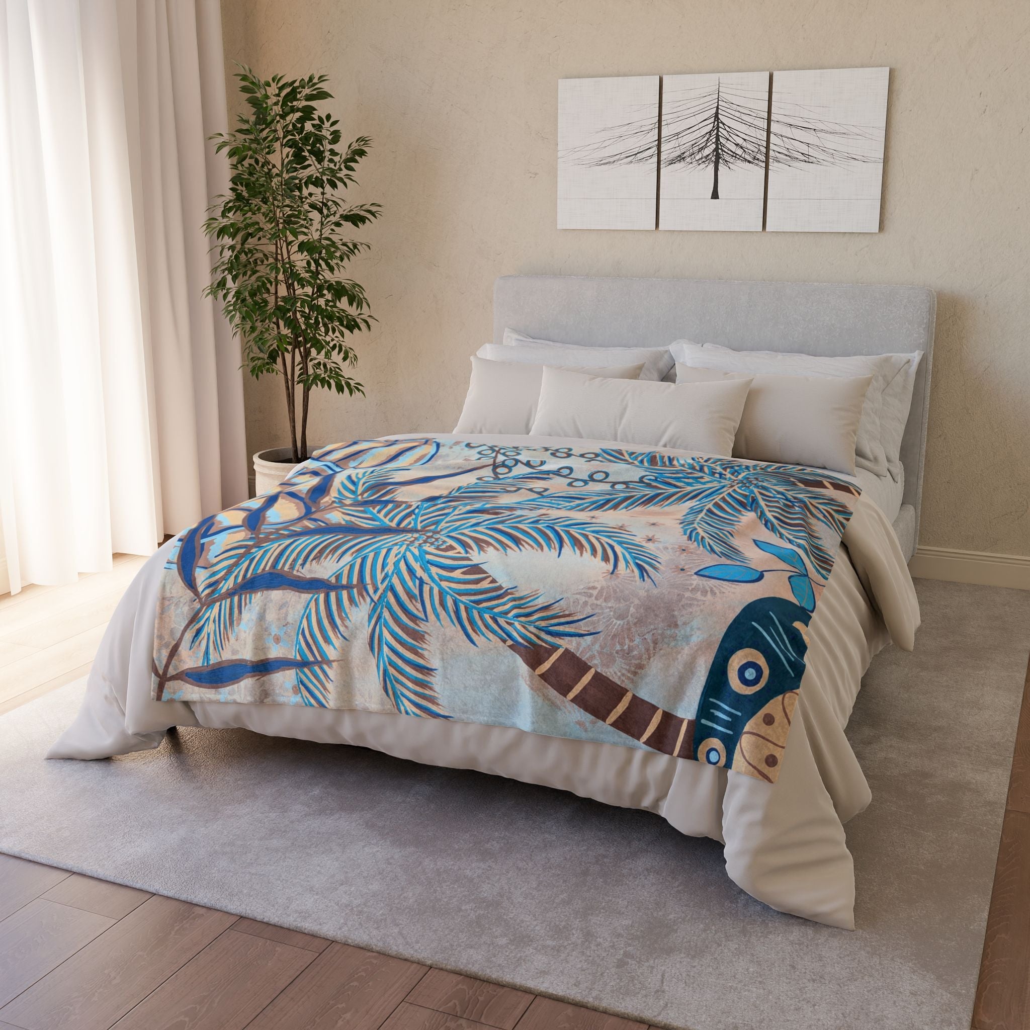 Tropical Grandeur Throw Blanket - Vicki Maree Creative