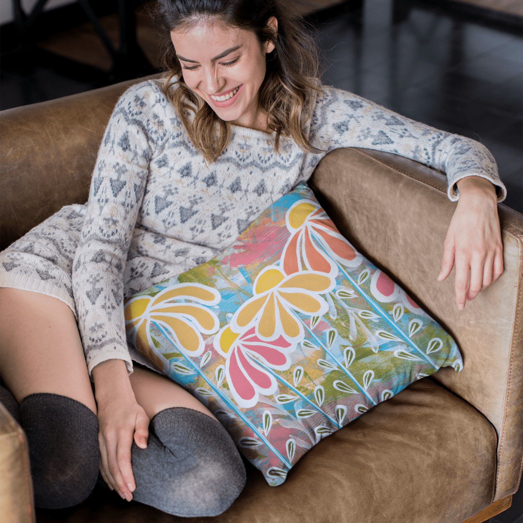 Wildflower Patch Cushion Cover - Vicki Maree Creative